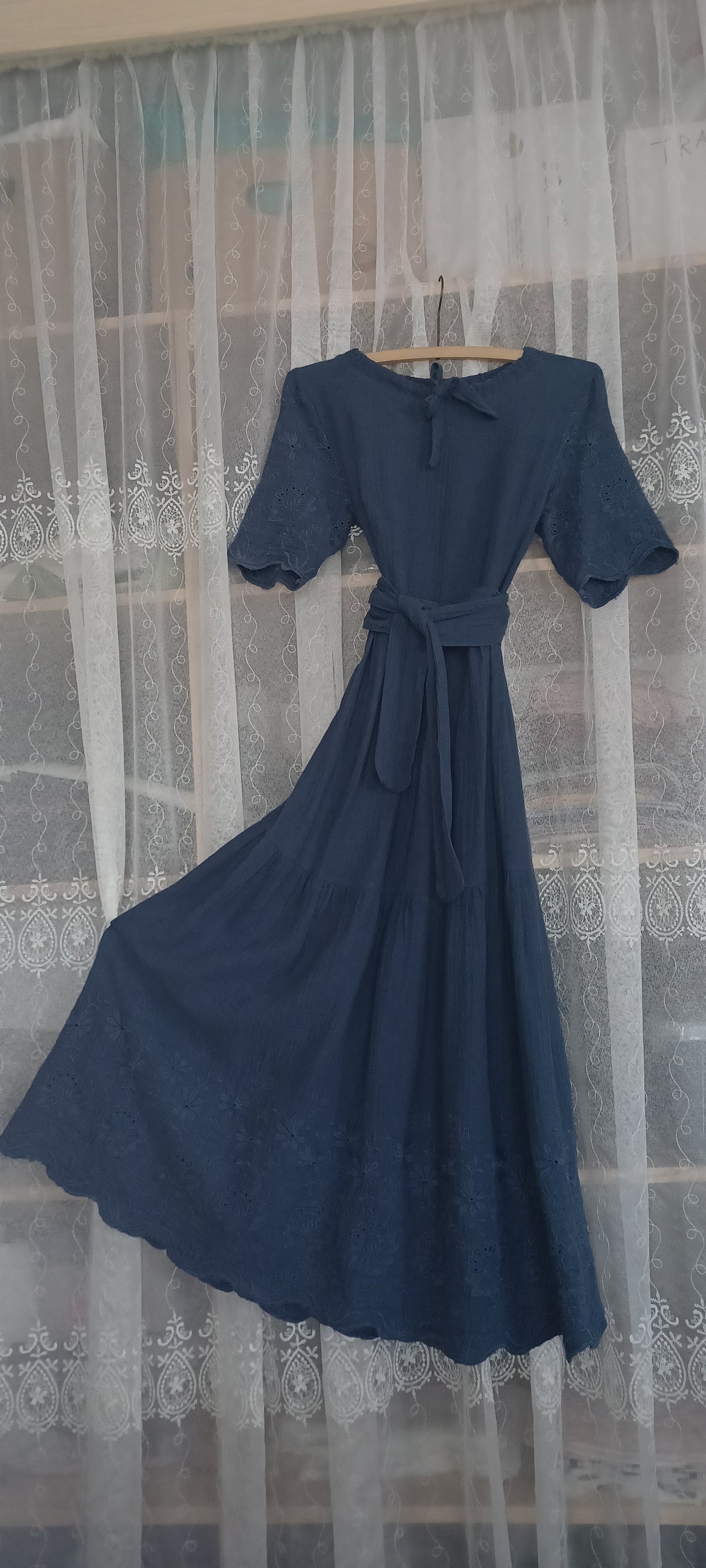 "Kornblume" Stufenkleid rauchblau