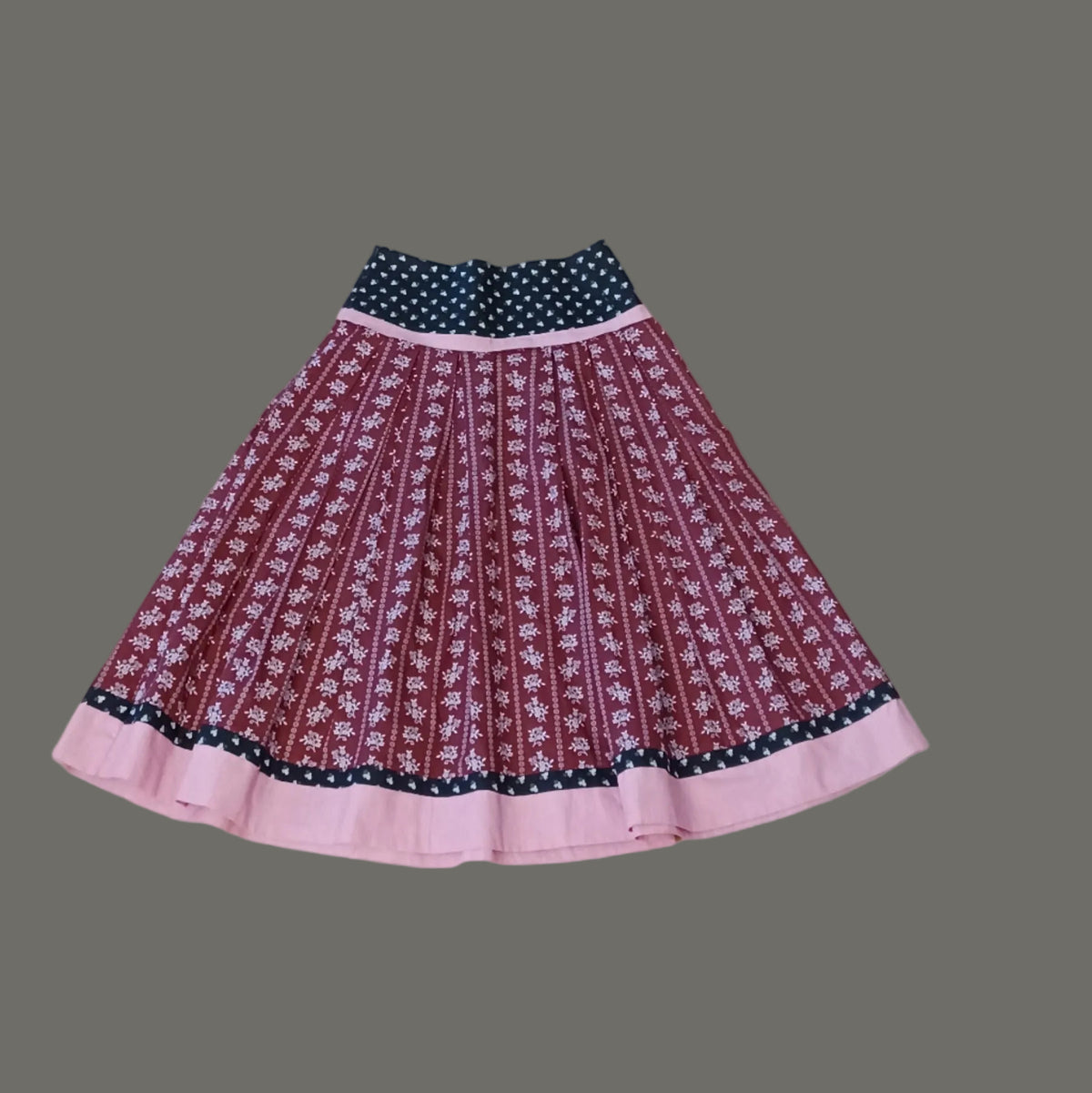 "Edelweiß" Damen Trachtenrock MiniMe rot/schwarz