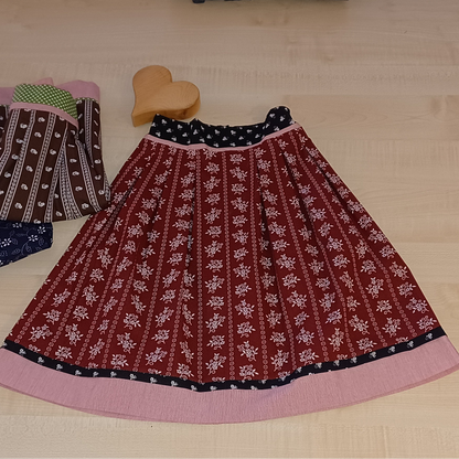 "Edelweiß" Damen Trachtenrock MiniMe rot/schwarz